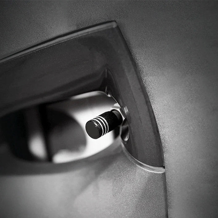 Aluminum Valve Stem Caps for Tesla Model 3 Model Y Model X Model S (2017+) – 4-Pack Anti-Corrosion Tire Air Caps