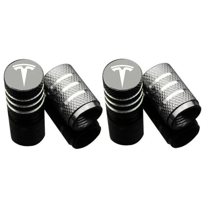 Aluminum Valve Stem Caps for Tesla Model 3 Model Y Model X Model S (2017+) – 4-Pack Anti-Corrosion Tire Air Caps