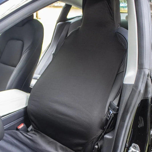Front Seat Cover Protectors for Tesla Model 3 & Model Y (2017–2024) | Non-Slip Knitted Fabric Seat Protection