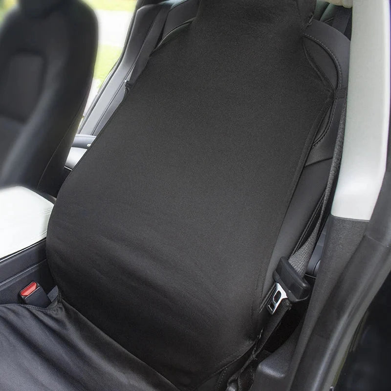 Front Seat Cover Protectors for Tesla Model 3 & Model Y (2017–2024) | Non-Slip Knitted Fabric Seat Protection