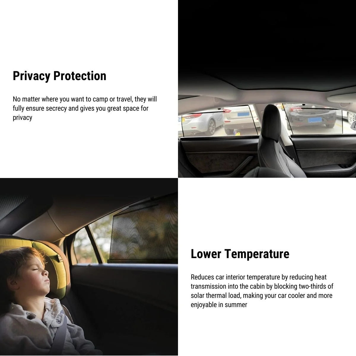 Tesla Model X Window Sunshade – UV Protection, Privacy & Heat-Blocking Car Accessory