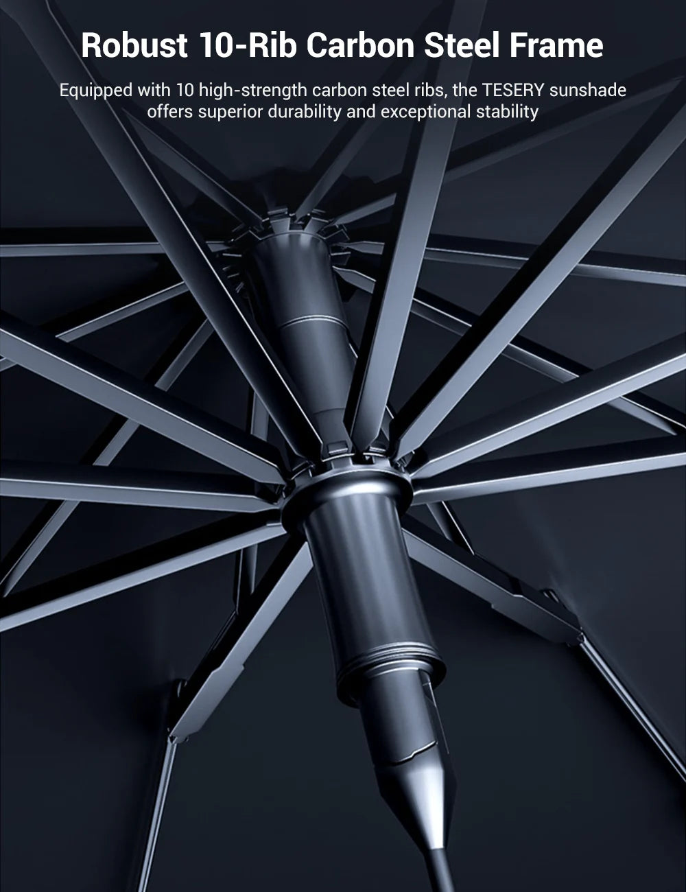 X-Auto Windshield Sunshade Umbrella for Tesla Model 3, Model Y, Model S & Model X (2016–2025) – UV Protection, Heat Reduction, Foldable Auto Sun Umbrella Shade