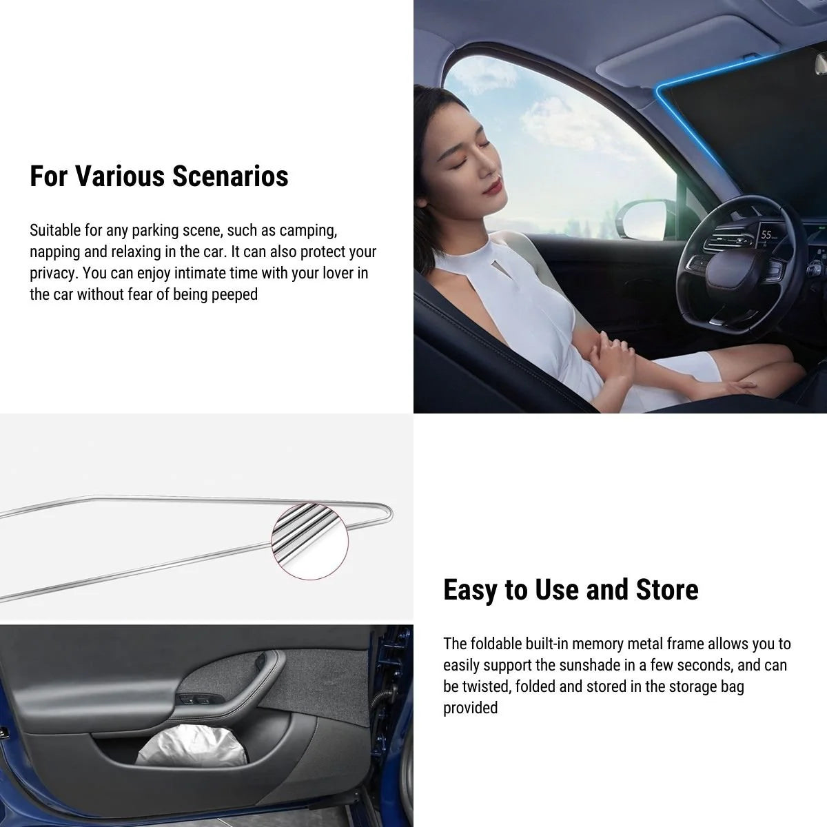 Premium Windshield Sunshade for Tesla Model S (2016–2025) – Custom Fit UV & Heat Protection Sun Shade