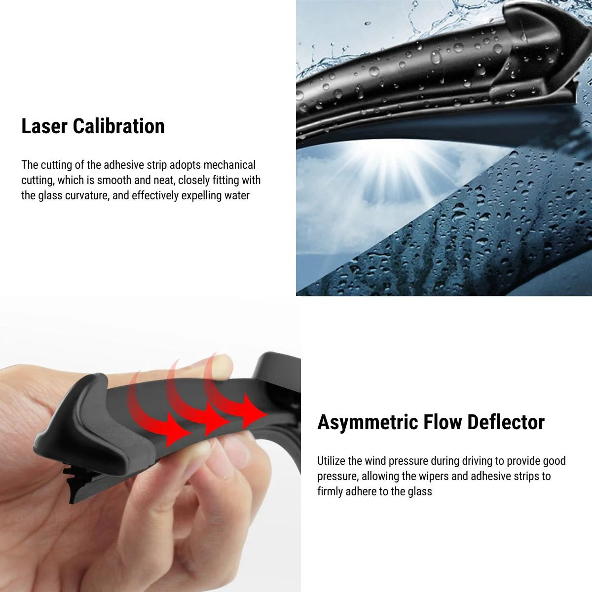 Premium Wiper Blades for Tesla Model S 2014–2026+ (2PCS) | OEM-Quality Replacement Windshield Wipers