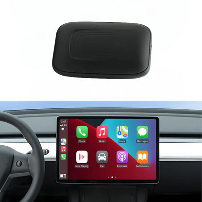 Wireless Apple CarPlay & Android Auto Adapter for Tesla Model 3, Model Y, Model S, Model X, and Cybertruck – Dual-Band 2.4G/5G WiFi, Plug & Play Integration