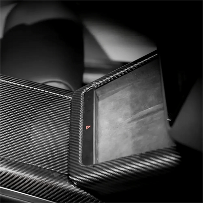 Real Dry Carbon Fiber Wireless Charging Pad Frame Trim for Tesla Model S & Model X (2021+) – Glossy or Matte Finish