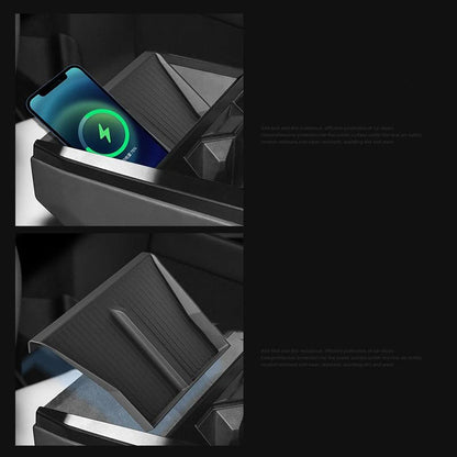 Wireless Charging Silicone Mat for Tesla Cybertruck (2024–Present) | Qi-Compatible, Non-Slip, Heat-Resistant Custom Fit