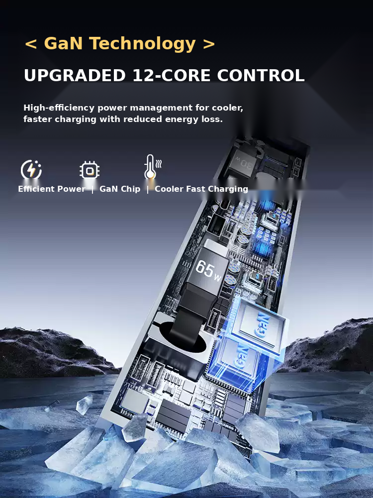 GaN power-management illustration for 125W hub