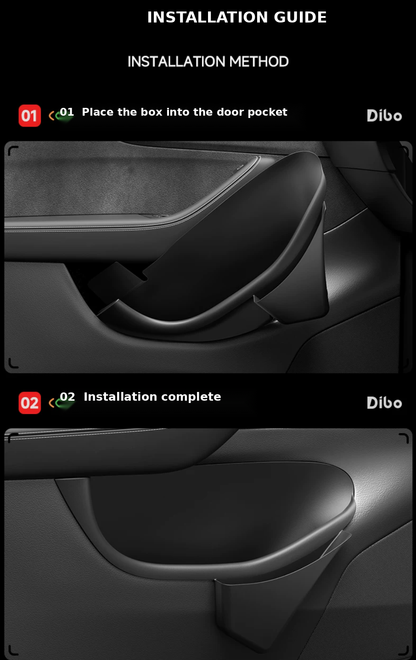 Drop-in installation guide for Dibo door pocket liners