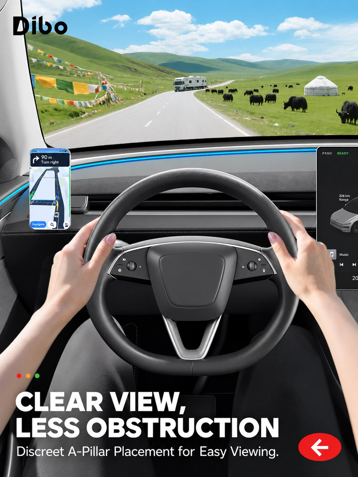 Dibo Tesla Model 3 Model Y Model Y L phone mount - English product detail 2