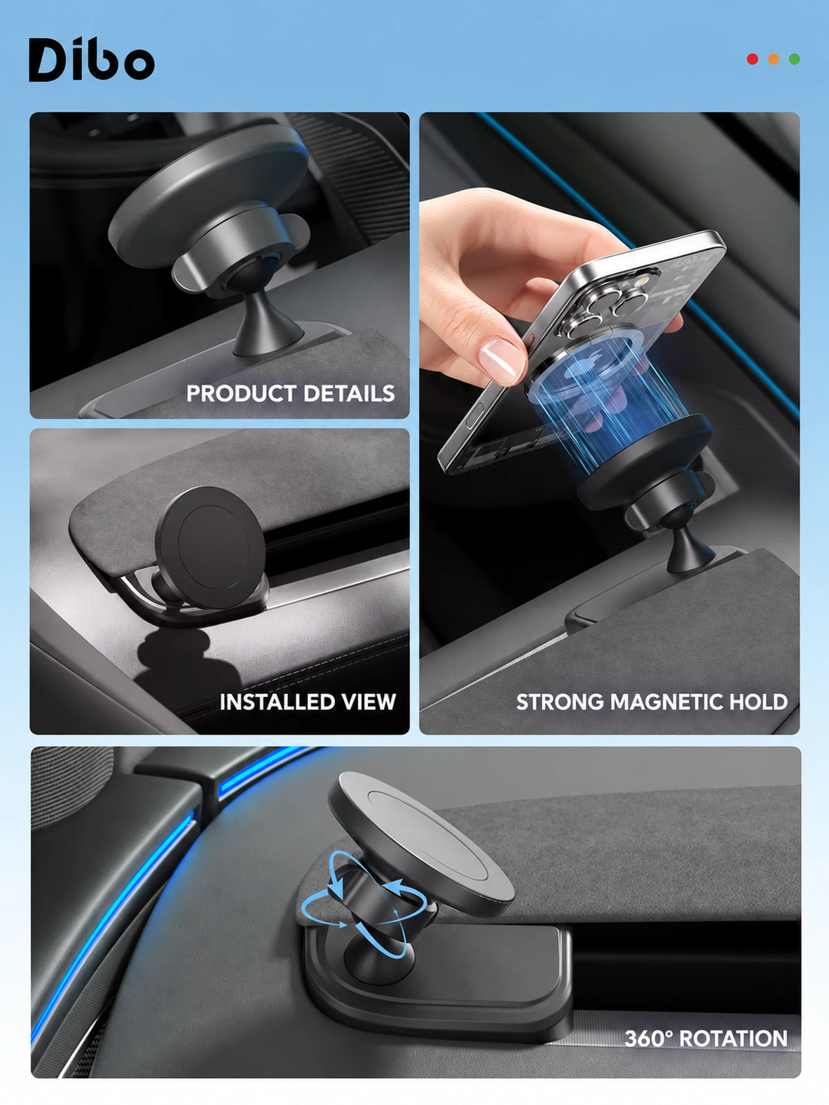 Dibo Tesla Model 3 Model Y Model Y L phone mount - English product detail 4