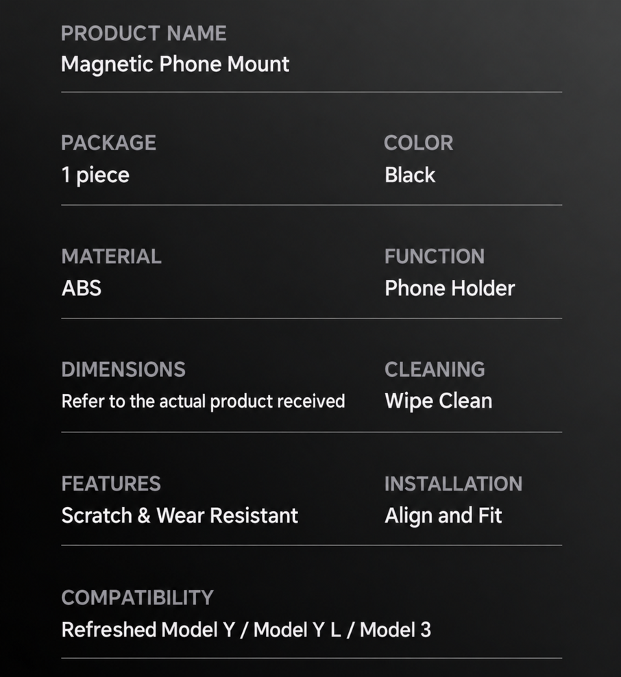 Dibo Tesla Model 3 Model Y Model Y L phone mount - English product detail 5