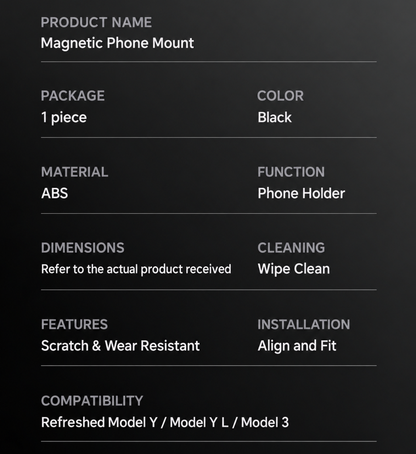 Dibo Tesla Model 3 Model Y Model Y L phone mount - English product detail 5