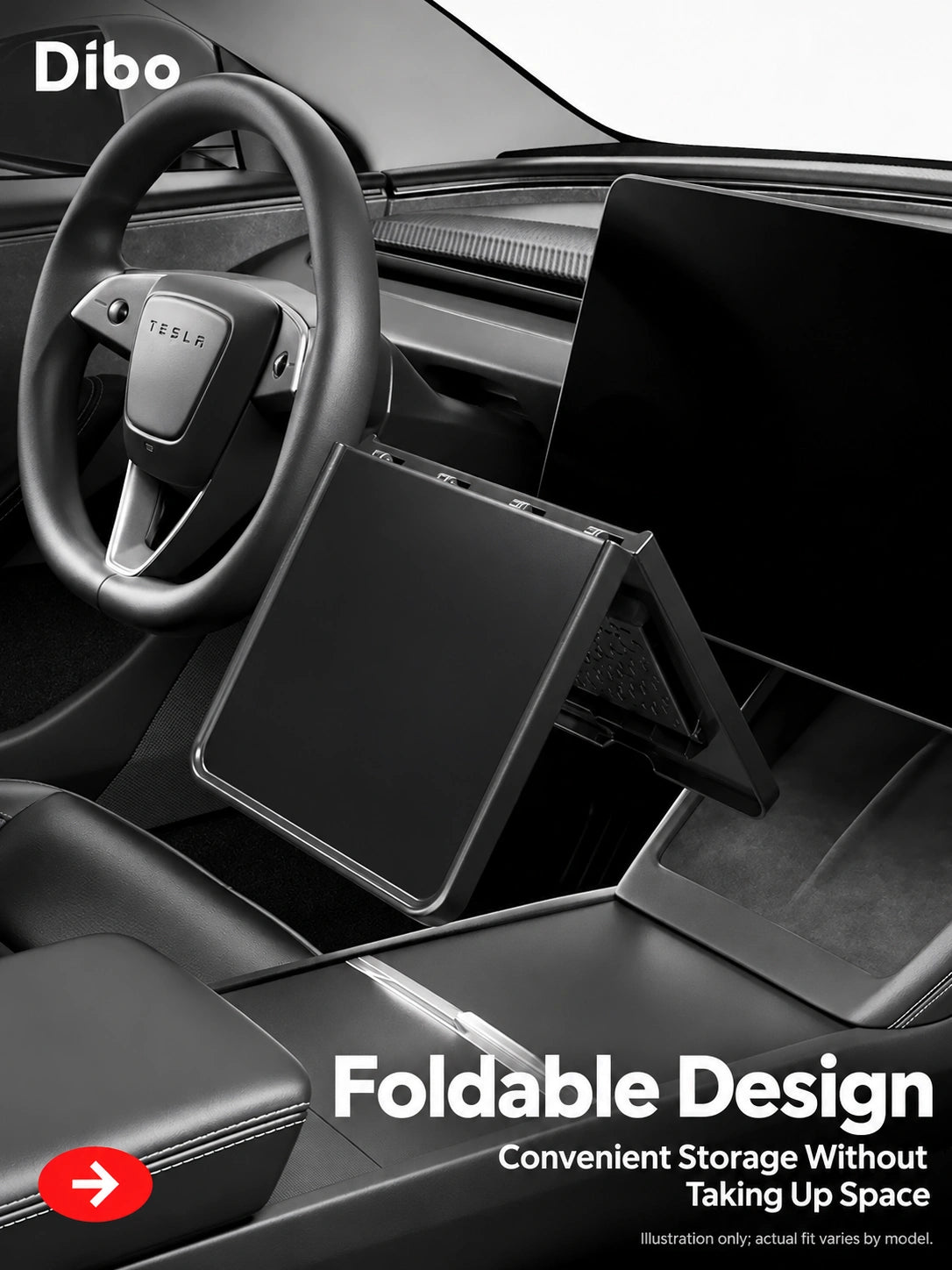 Dibo Folding center console table - product details 01-04