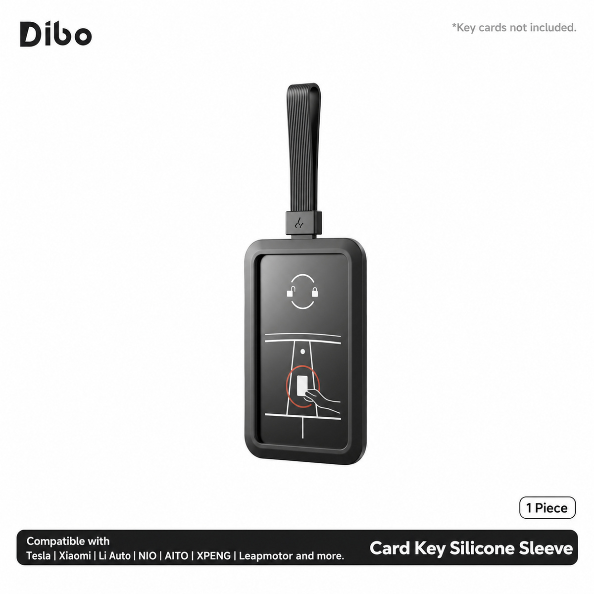 Key Card Holders - Black - 1 piece