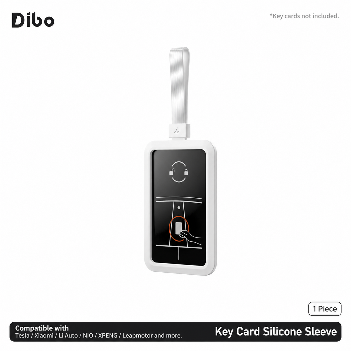 Key Card Holders - White - 1 piece
