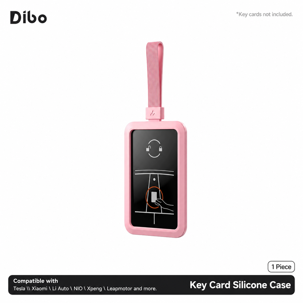 Key Card Holders - Pink - 1 piece