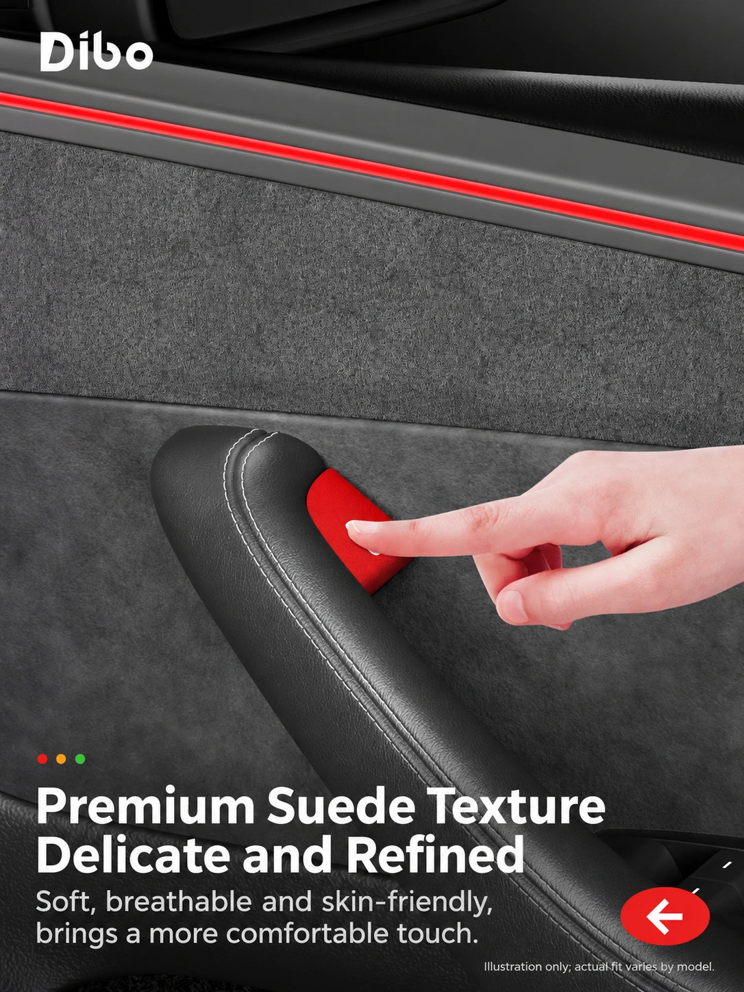 Dibo Suede door button stickers - product details 04-04