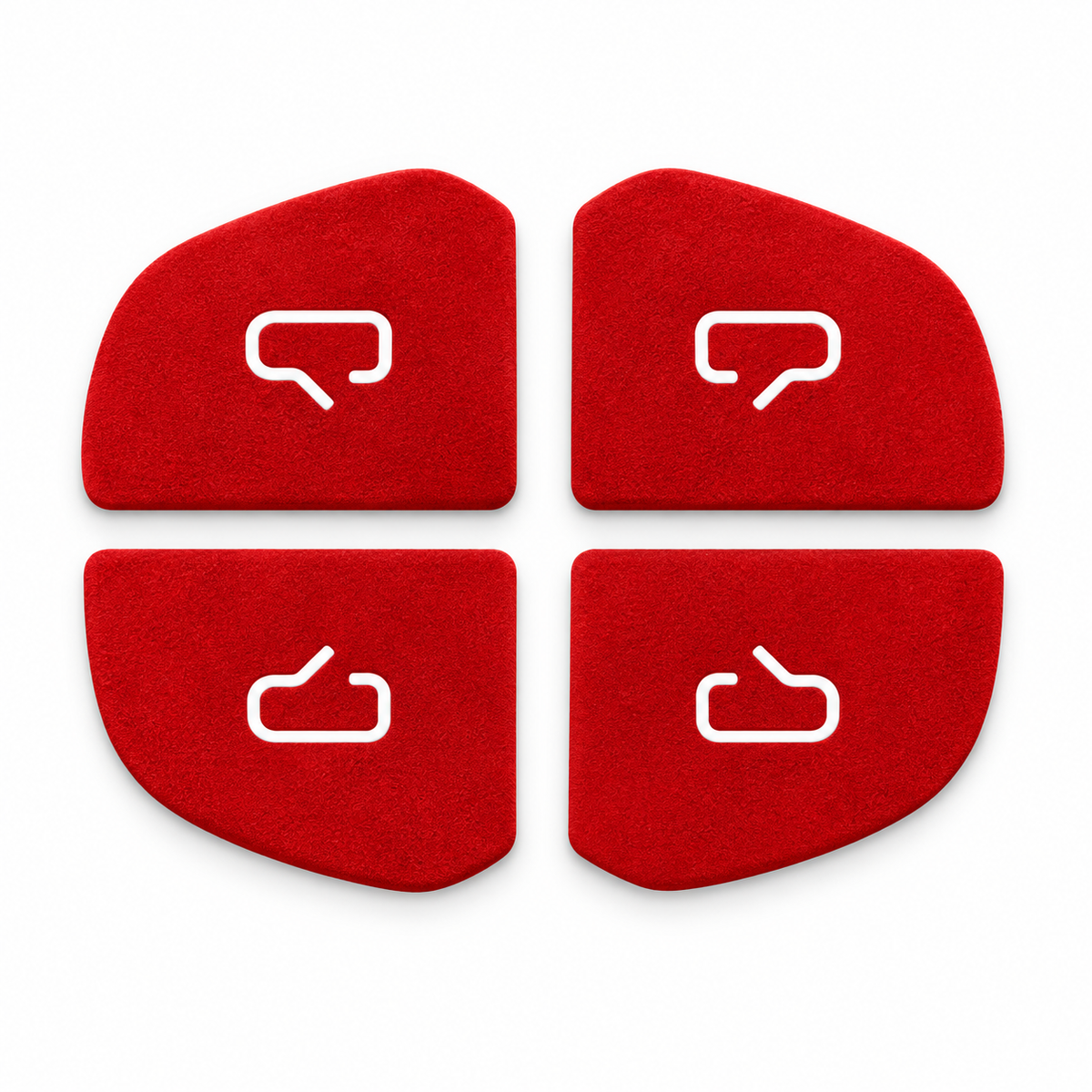 Dibo Suede door button stickers - white background product photo