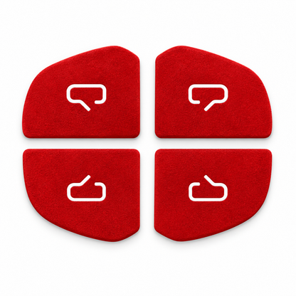 Dibo Suede door button stickers - white background product photo