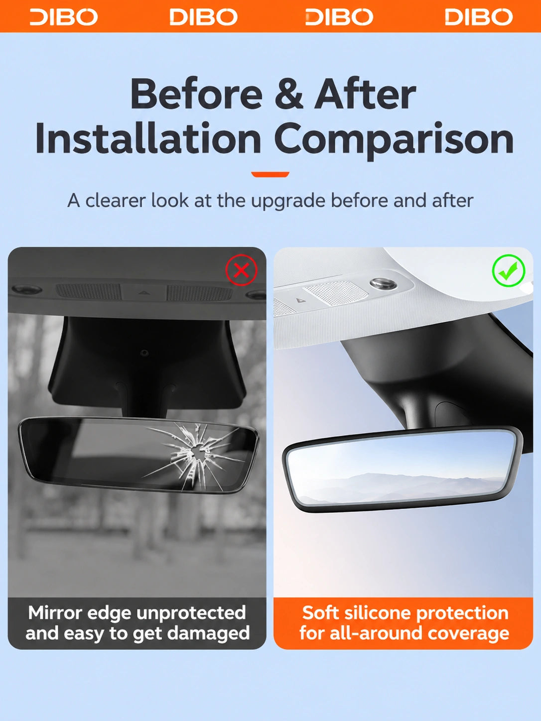 Dibo Silicone interior mirror frame - product details 05-00