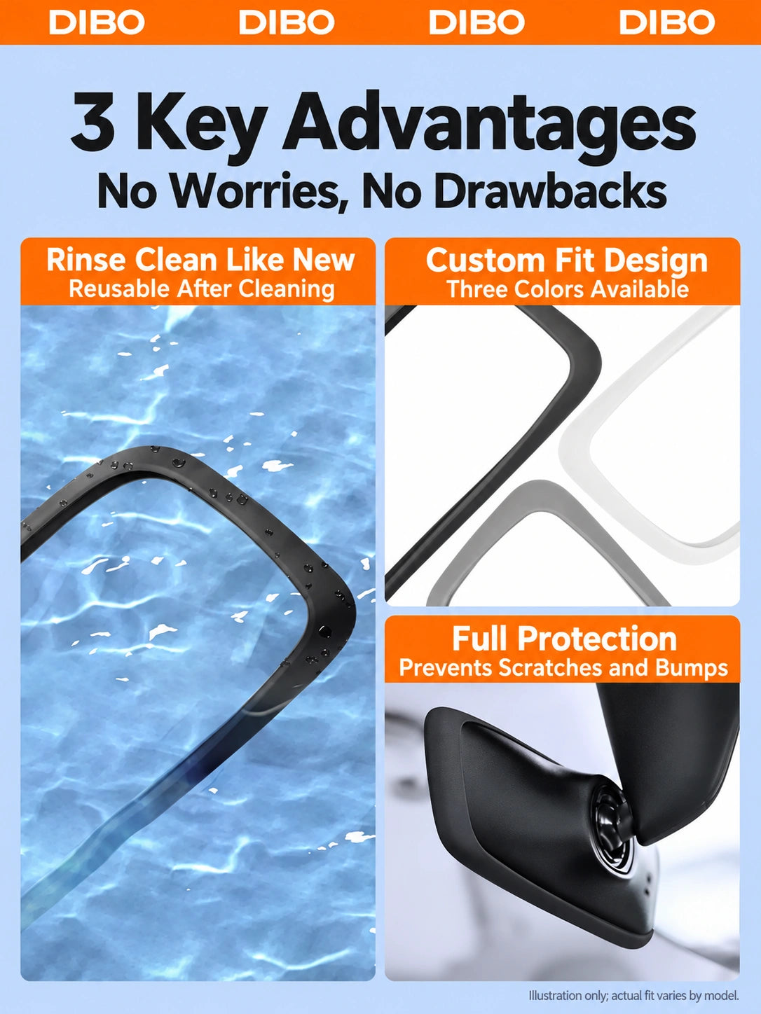 Dibo Silicone interior mirror frame - product details 05-04