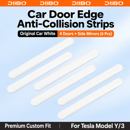 Body Protection Strips - White / Door + mirror strips - 6 pieces