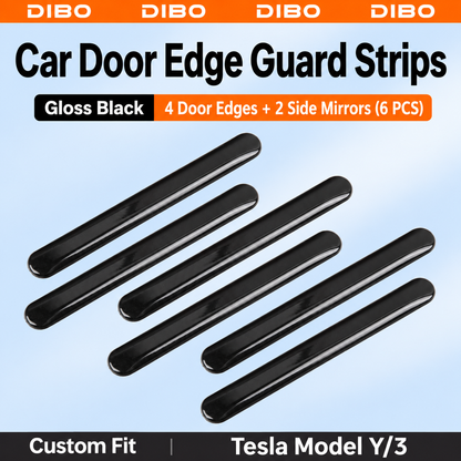 Body Protection Strips - Black / Door + mirror strips - 6 pieces