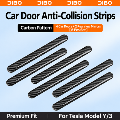 Body Protection Strips - Carbon pattern / Door + mirror strips - 6 pieces