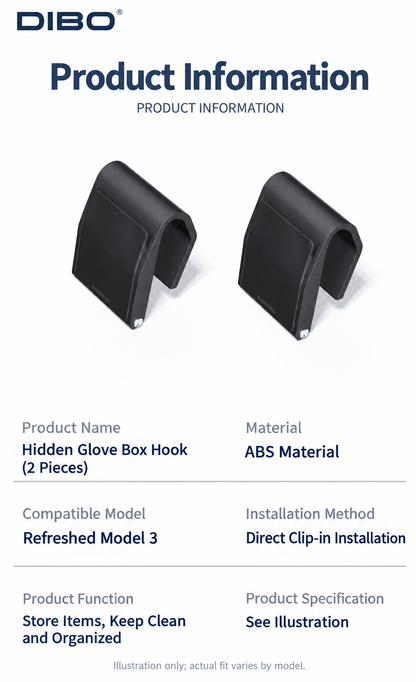 Dibo Folding glove box hooks - product details 08-05