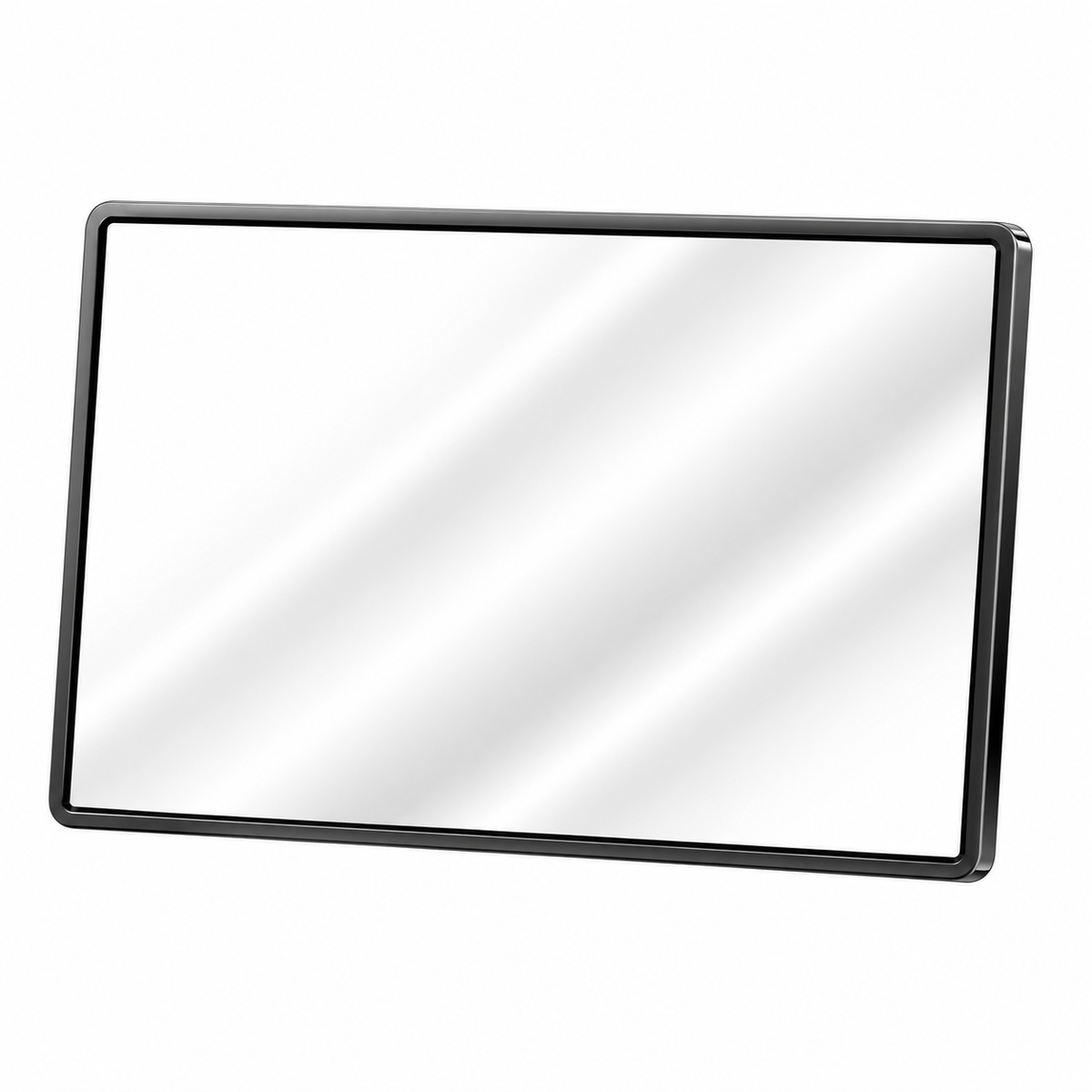 Tesla Model 3 & Model Y Clip-On Screen Protector Frame, Black or White on white background