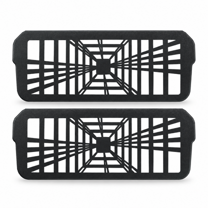 Tesla Model 3 & Model Y Under-Seat Air Vent Covers, 2-Piece Sets on white background