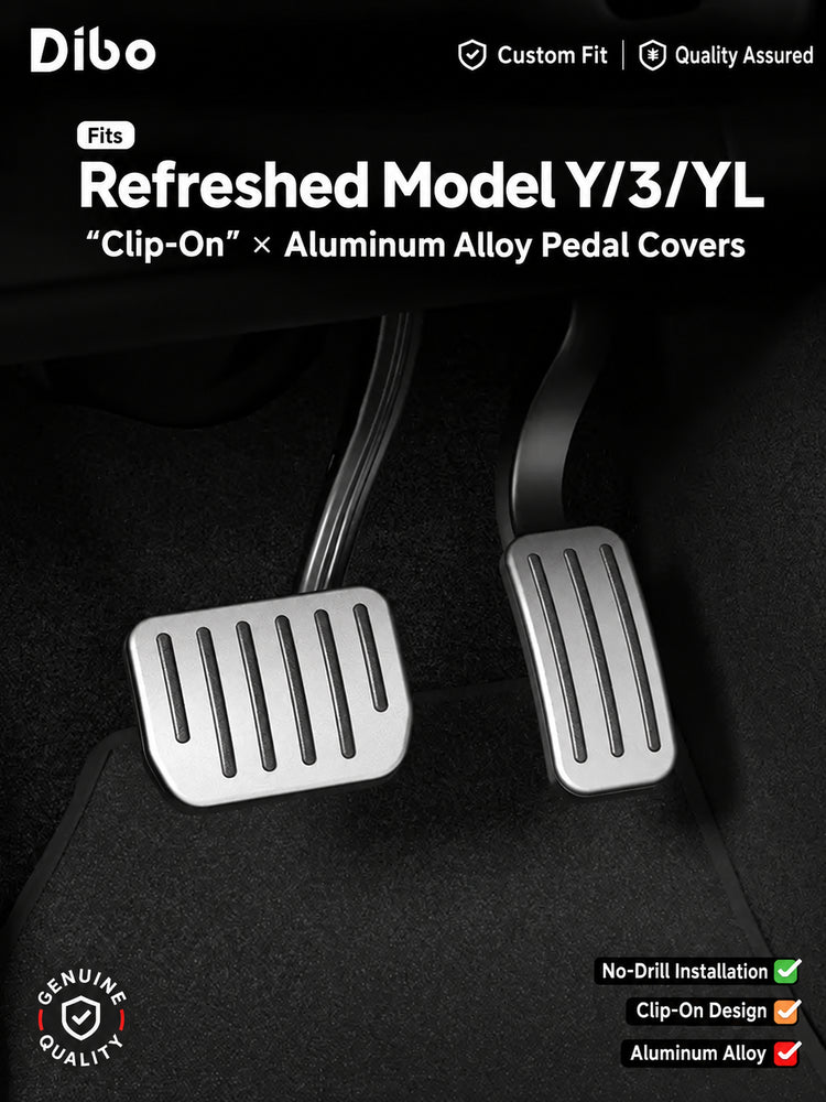Dibo aluminum pedal covers – installed pedal set