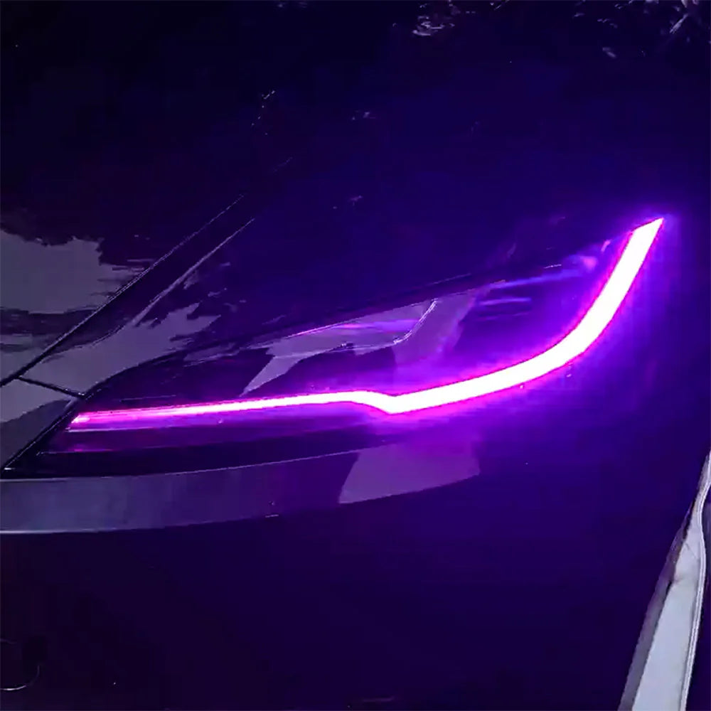 LED DRL Headlight Upgrade Kit for Tesla Model 3 Highland 2024+ (Oct 2023+) – Dynamic Daytime Running Lights with Sequential Turn Signal, Plug & Play OEM Fit