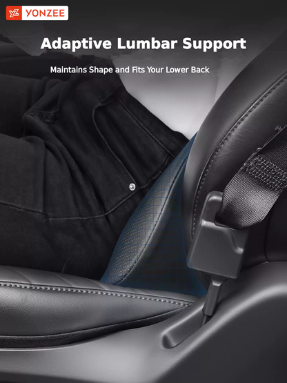 Contoured lumbar support cushion detail